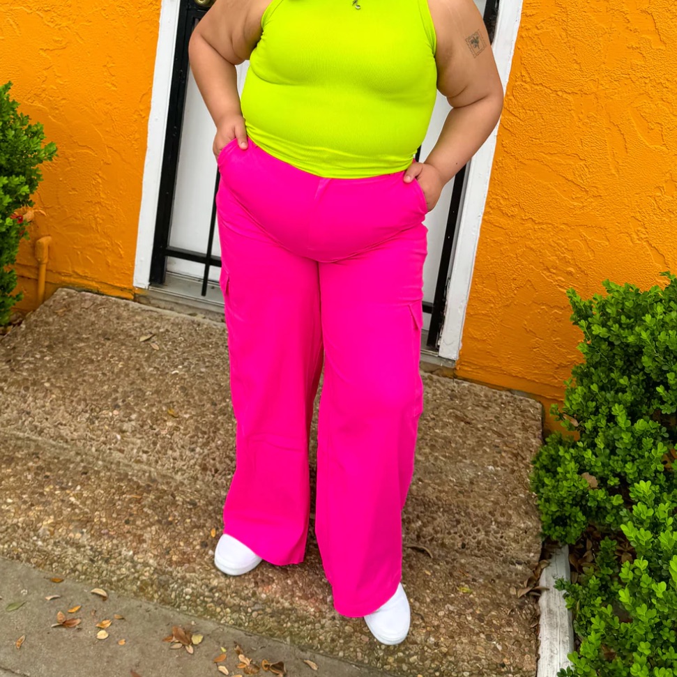 New Pink Cargo Pants